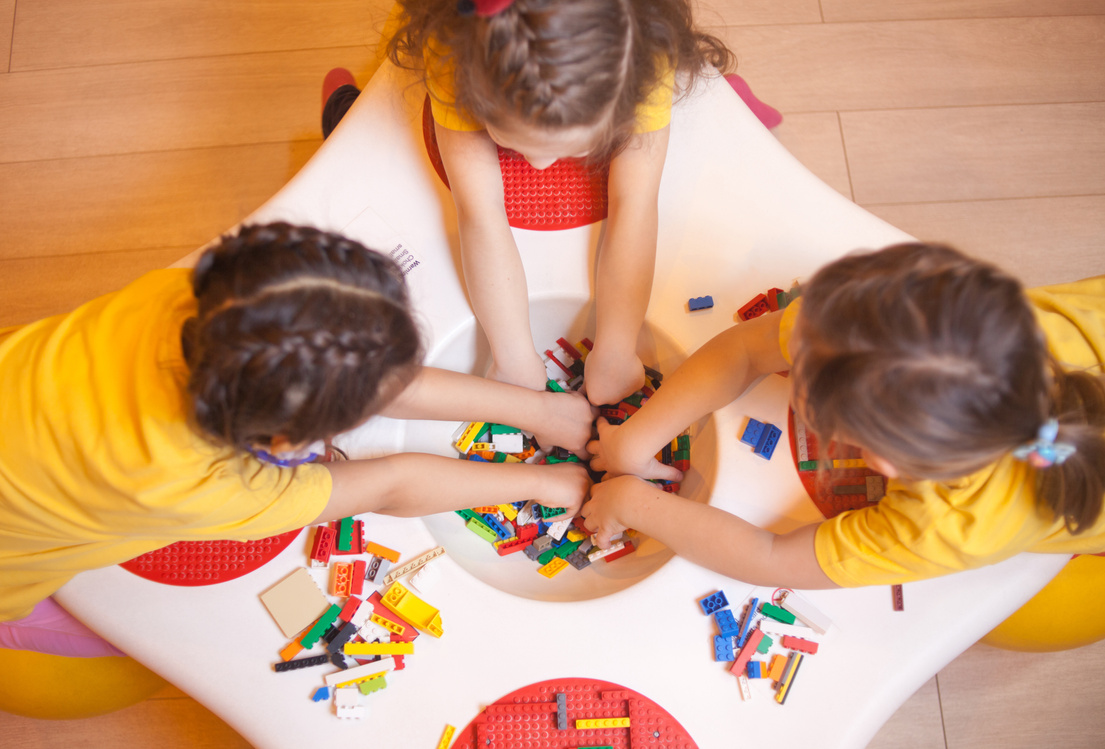 Top View of Children Playing