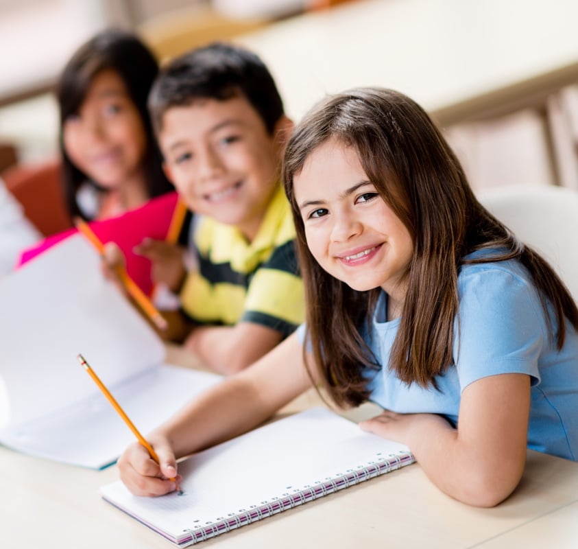 Group of primary students